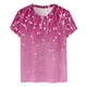 thumbnail image 4 of Puntoco Liquidación de blusas cortas para mujer Blusas estampadas de moda para mujer Camiseta de manga corta Cuello redondo, 4 of 4