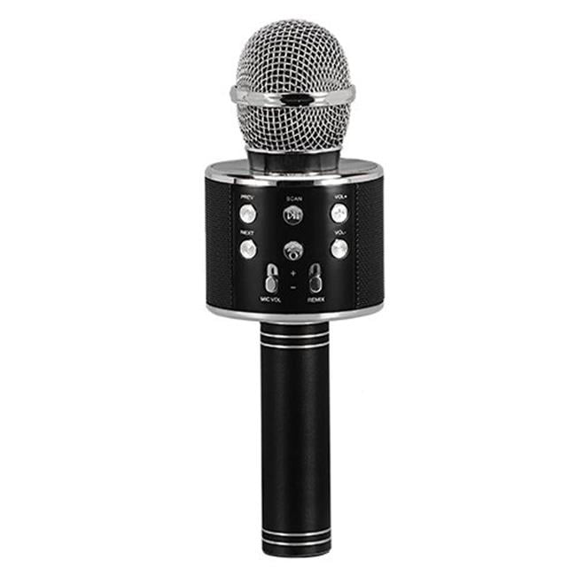 Supersonic SC904BTK BLACK Wireless Bluetooth Microphone with Builtin