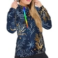 thumbnail image 5 of Yiaed Mystical Underwater Coral Scene Print Womens Casual Hoodies Crew Neck Long Sleeve Sweatshirts With Pocket Pullover Tops Women's Hooded Sweatshirt-Large, 5 of 5