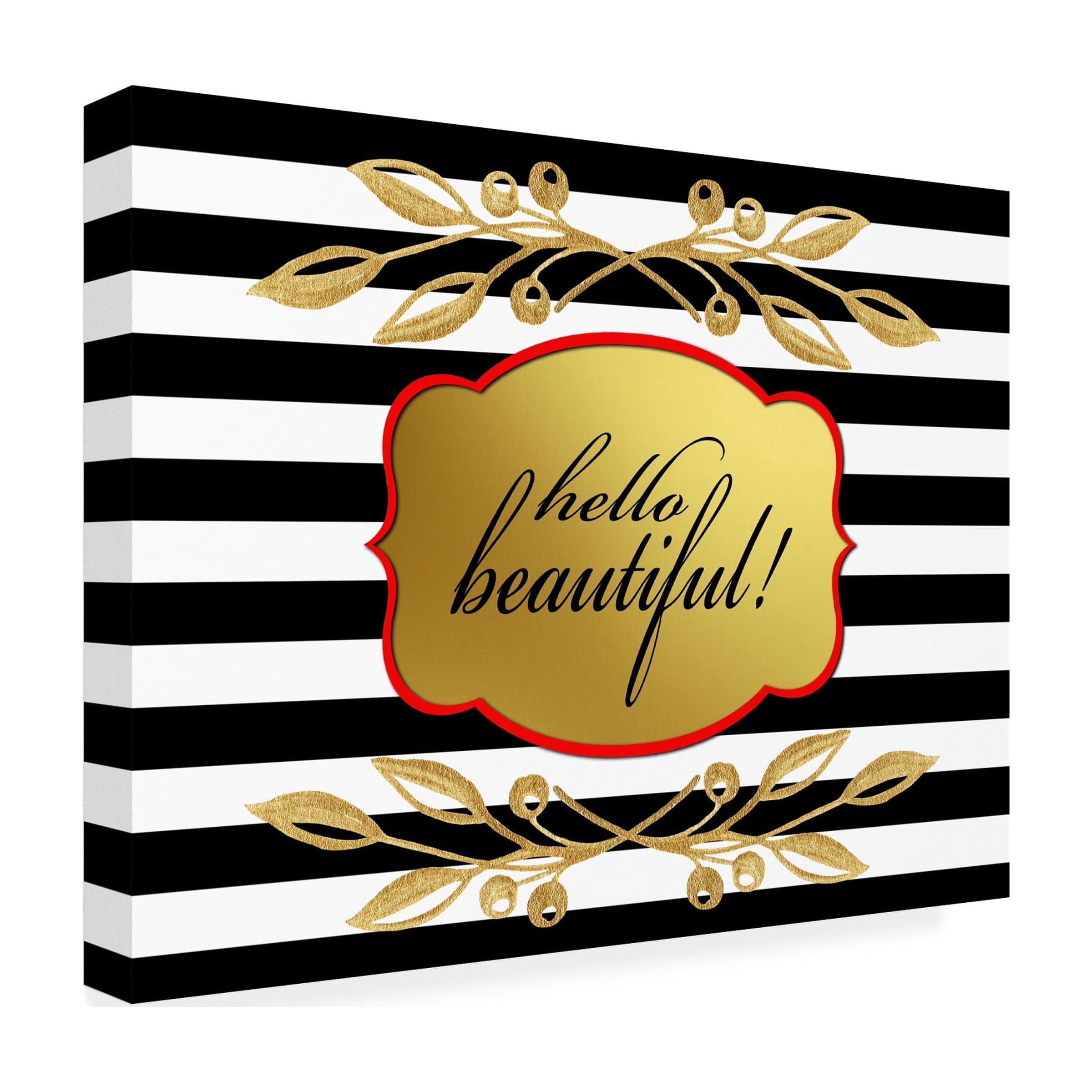 LightBoxJournal 'Gold Hello Beautiful' Canvas Art