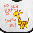 thumbnail image 4 of Inktastic My Safta Loves Me Cute Giraffe Boys or Girls Baby Bib, 4 of 4