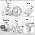 thumbnail image 3 of Hermah Womens Mens Silver Initial Letter Pendant Necklace Box Chain 22inch, 3 of 5