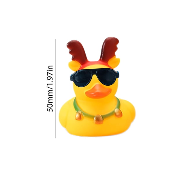 Adornos de pato de goma para coche Squeaky Halloween pequeños patos amarillos (collar de pato) Hugtrwg Libre de BPA