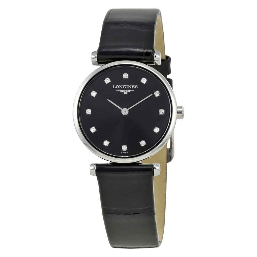 Longines ladies watch black face deals
