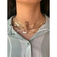 thumbnail image 2 of 14K Yellow Gold Herringbone Chain Necklace 3MM-6MM, Real 14K Gold, Next Level Jewelry, 2 of 4