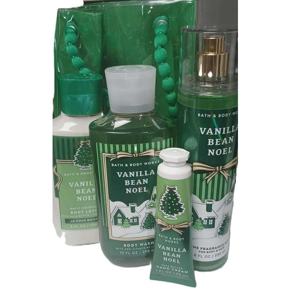 Bath & Body Works Vanilla Bean Noel Body Care 5 Piece Gift Set