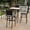 Black Antique, variant on International Caravan 5 Piece Patio Pub Set in Antique Black