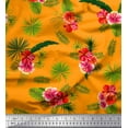 thumbnail image 1 of Soimoi Rayon Fabric Floral & Leaves Tropical Printed Craft Fabric by The Yard 56 Inch Wide, 1 of 1