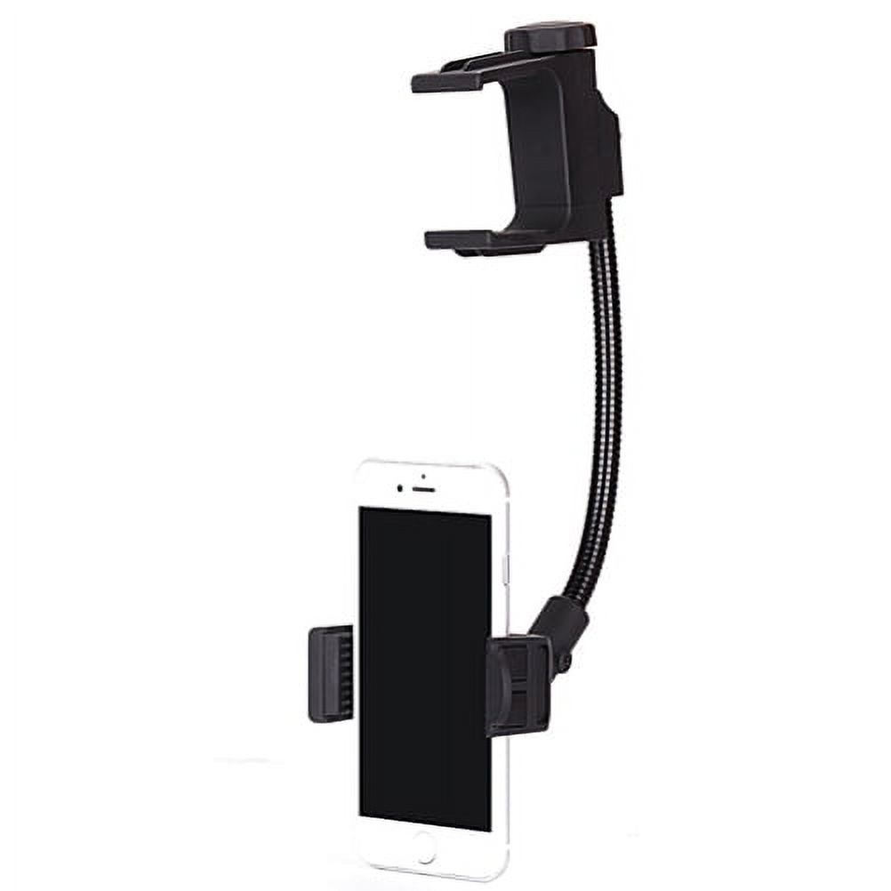 iPhone X Premium Car Mount Rear View Mirror Holder Cradle Dock Strong Gooseneck Swivel O8Q - image 5 of 6