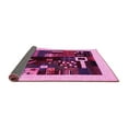 thumbnail image 2 of Ahgly Company Indoor Round Abstract Pink Contemporary Area Rugs, 3' Round, 2 of 4