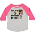 thumbnail image 3 of Inktastic Yes, this IS my First Rodeo- cowgirl in hat and boots Girls Toddler T-Shirt, 3 of 5