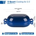 thumbnail image 2 of Horno de pan de masa madre de hierro fundido VORRINGARD de 5 cuartos de galón con tapa azul, 2 of 9