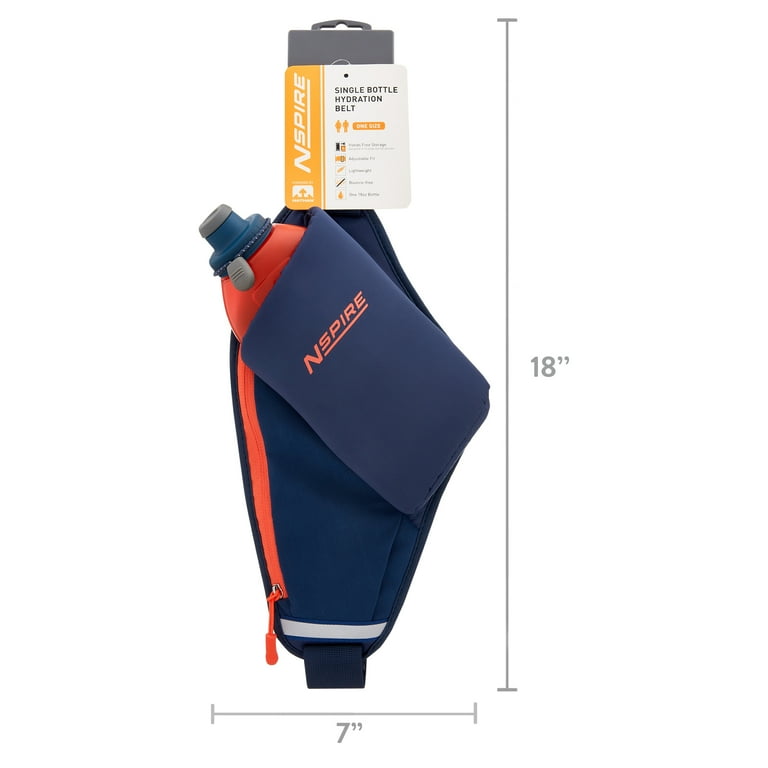 Nspire by Nathan Single Bottle Hydration Belt Blue/Orange