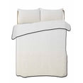 thumbnail image 2 of Cream Geometric King Size Down Alternative Comforter,Lightweight Comforter Quilt Bedding Set with Pillow Shams Modern White Stripe Abstract Distortion Art Bed Comforter Duvet Insert 96"x106", 2 of 7