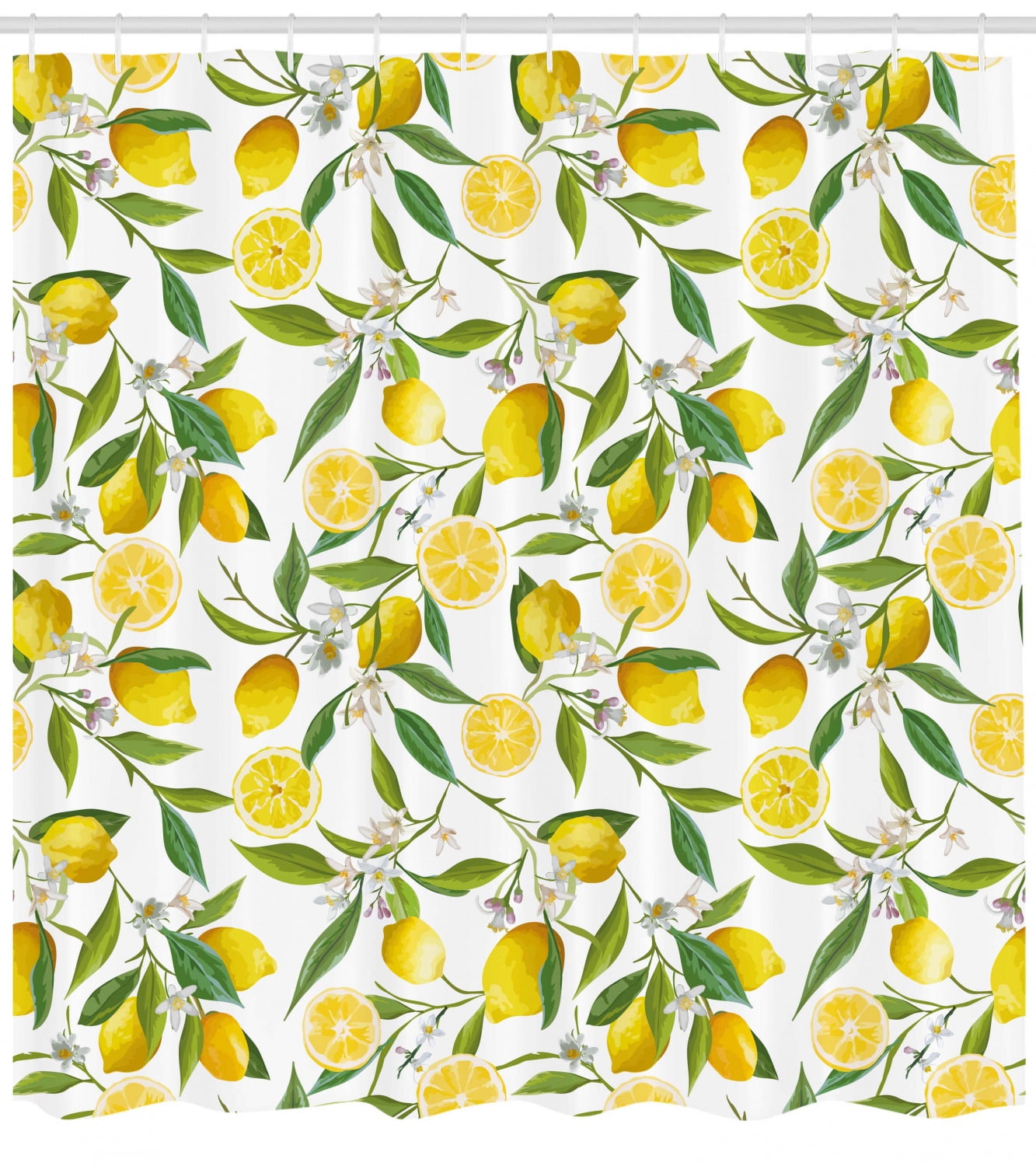 Yellow Lemon Tree Shower Curtain Bathroom Decor Fabric 71 In 