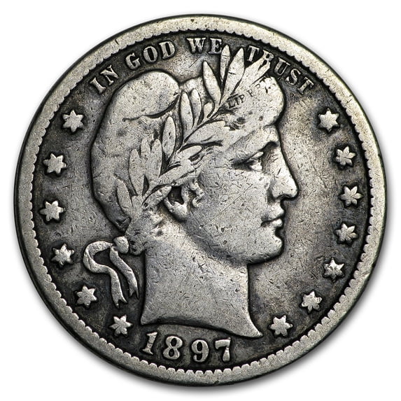 1897-O Barber Quarter Fine Details (Cleaned)