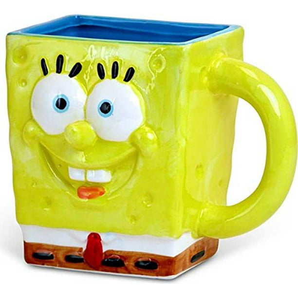 Spongebob Squarepants 3D Tasse Café Éponge Bob Carré Pantalon Sourire TV Montrer Cadeau