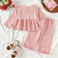 thumbnail image 2 of ZIXKCGDSE Outfits for Girls Cotton Long Sleeve Shirt Wide Leg Pants Going Out Fashion Clothes Size 12-18 Months, 2 of 3
