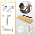 thumbnail image 3 of TOOLTOO Floating Shelf Bracket Concealed Metal Shelf Bracket Invisible Shelf Support with 12 Screws & 12 Anchors, 2 Pcs, 3 of 7