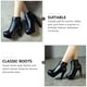 thumbnail image 3 of 1 par de botas de mujer de invierno y otoño, botas de tacón alto a la moda hasta el tobillo con tacón grueso., 3 of 5
