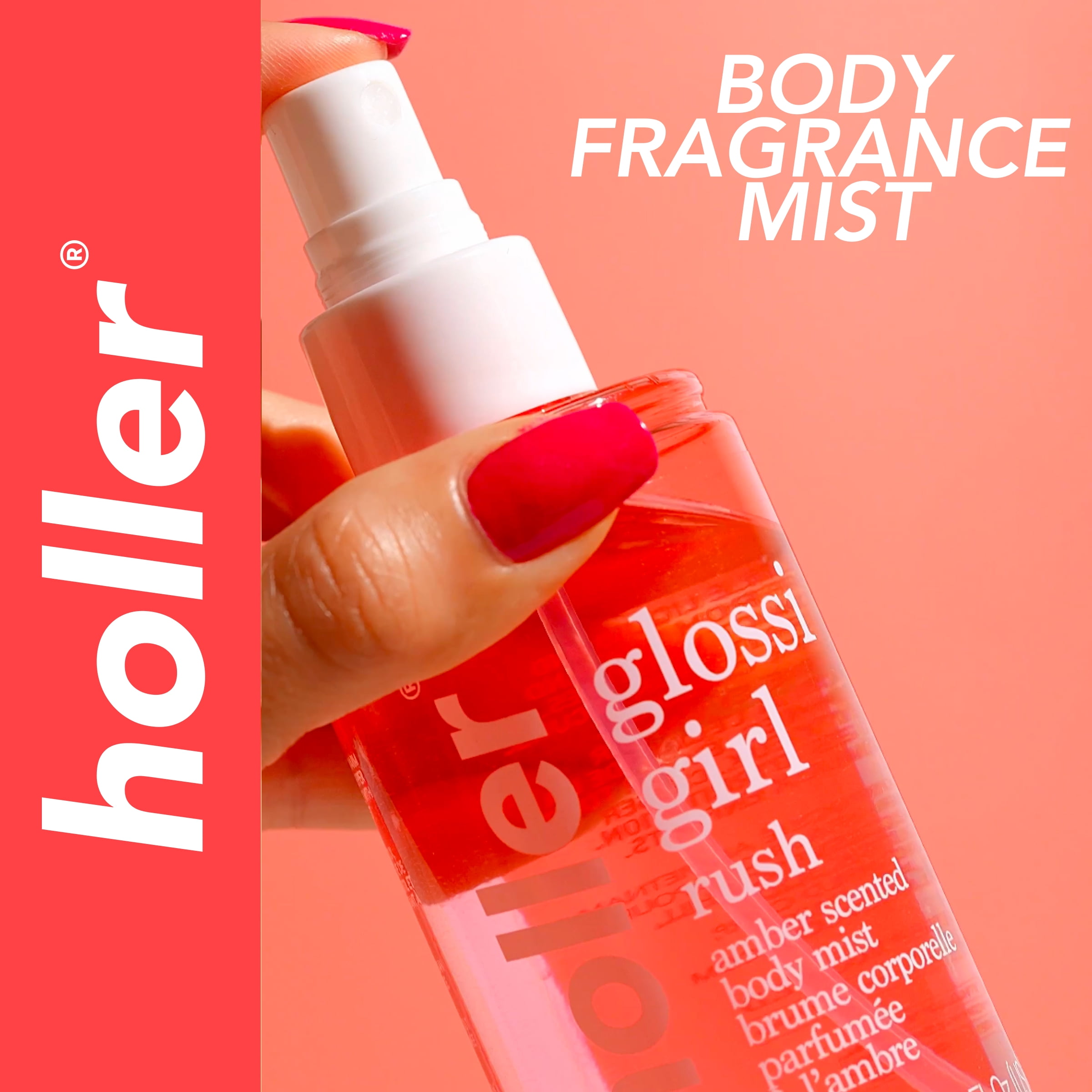 HOLLER Glossi Girl Rush Amber Scented Body Mist, 5.74 fl oz