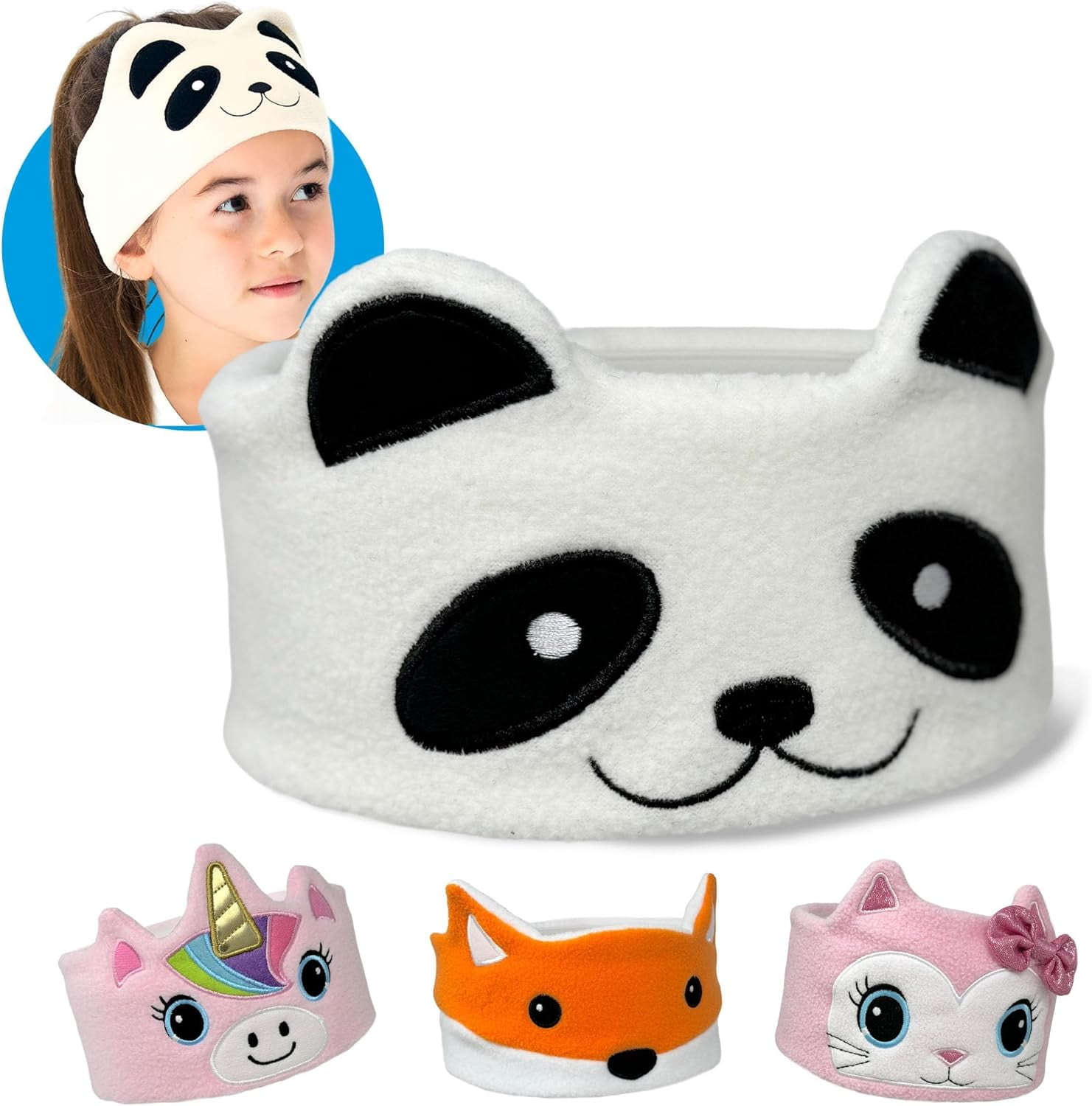 CozyPhones 3.0 Kids Headphones Wireless & Wired with Volume Limiting, Perfect Toddler Earphones - Includes Wired Option & Travel Bag. Great for Girl or Boy, School, Home and Travel - Panda