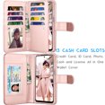 thumbnail image 2 of Tiflook Wallet Case For Motorola Moto G 5G 2023 / Moto G (2023 Only) / XT2313, Luxury PU Leather Cash Credit Card Slots Holder Carrying Folio Flip Cover [Detachable Magnetic Hard Cases] Lanyard - Pink, 2 of 6