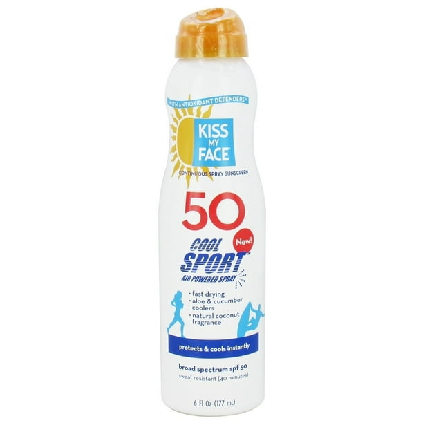 Kiss My Face Cool Sport Sunscreen with Any Angle Air Powered Spray 50