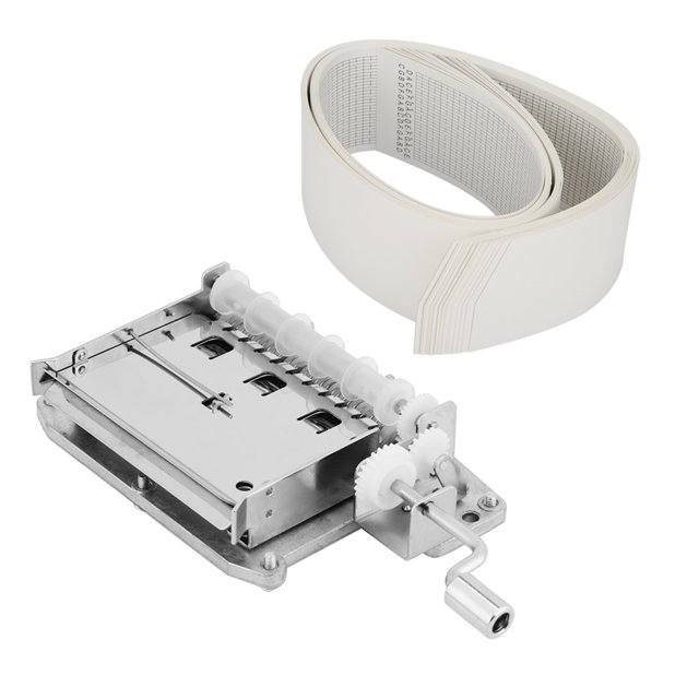 Tape Compose Music Box, Hand Crank Music Box Music Box Movement Attached A Metal Punch Play Any Music You Wish For Home For Studio For Travel For For School