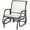 Cream White, variant on Resenkos Outdoor Swing Seat, Steel Glider Chair with Comfortable Curved Arms, Ideal for Porch, Patio, Poolside, Balcony Relaxation,Black