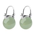 thumbnail image 2 of 1 Pair Women Drop Earrings Glass Bead Polished Copper Huggie Earrings Pierced Buckle Earrings Christmas Valentines Day Gift Ear Jewelry, 2 of 8