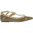 thumbnail image 2 of Wild Diva Women's Fashion Pippa 35 Studs Pointy T Bar Flats Shoes, 2 of 4