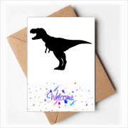dinosaur bs b roar art deco fashion Welcome Back Greeting Cards Envelopes Blank