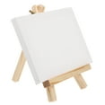 thumbnail image 4 of Wooden Mini Easel for Home Use Lightweight Portable White Cloth Set Perfect for Beginners Students Kids Classes, 4 of 9