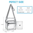 thumbnail image 6 of Clear Bag for Stadium Events 12x6x12, Compliant Crossbody Purse with 3 Zipper Pockets, Clear Tote for Concerts & Sports Games, 6 of 8