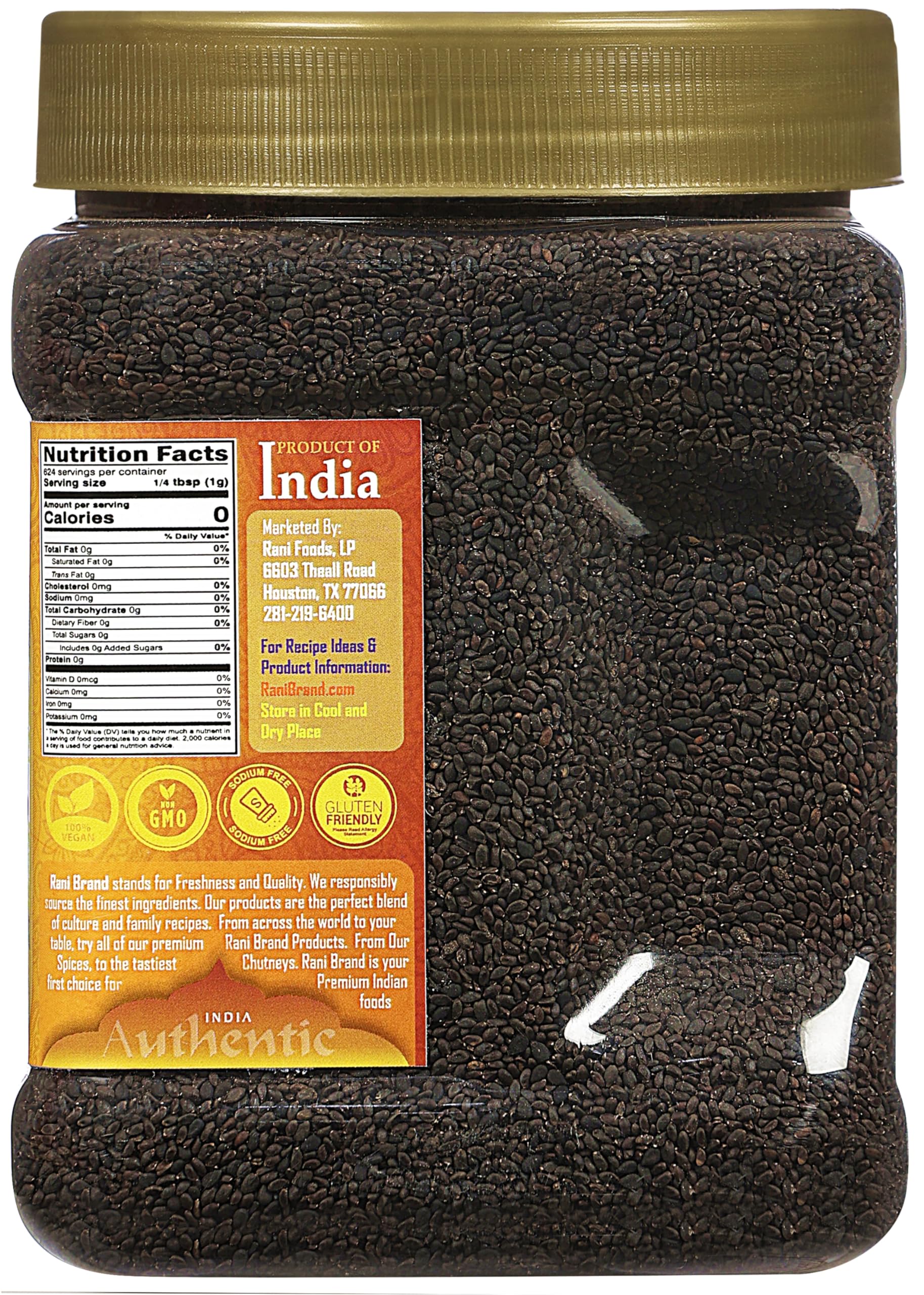 Rani Tukmaria Natural Holy Basil Seeds 1.38lbs 22oz 624g Used