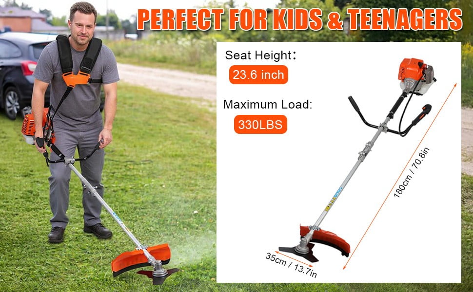 Floseru 2026 New Gas Weed Trimmer, 2 in 1 Cordless Lawn Mower,2-Stroke Gas Hedge Trimmer,52CC Weed Trimmer, Multi-Functional Trimming Tool for Outdoor Grass and Garden Bush