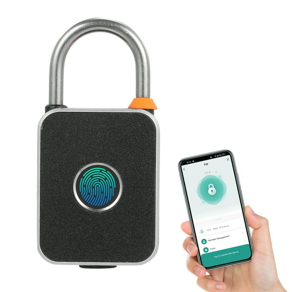 Fingerprint Padlock with APP Unlock Locker Lock Smart Padlock with Keyless Biometric Waterproof USB Charging
