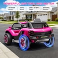 thumbnail image 5 of iRerts 12V Ride on Cars with Remote Control, Licensed Volkswagen Beetle Powered Ride on Toys with Bluetooth, USB Port, Music, Rear Storage, LED Lights, Electric Car for Kids 3-6 Years Old, Pink, 5 of 10