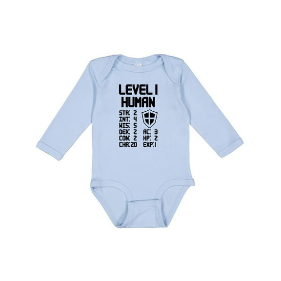 Inktastic Level 1 Human Boys or Girls Long Sleeve Baby Bodysuit