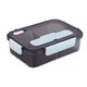 thumbnail image 1 of Caja Lonchera 1500ml De Tenedor Y Cuchara negro con azul, 1 of 5