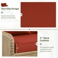 thumbnail image 3 of Pakunoda Outdoor Loveseat Cushion Set 46 x 26 Inch, Water Repellent, Fade Resistant, Patio Loveseat Replacement Cushions for Couch Bench and Swing, Terrs Red, 3 of 5