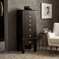 thumbnail image 6 of Hives & Honey - Crystal Standing Women's Wood Jewelry Armoire - Espresso, 6 of 8