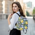 thumbnail image 6 of FORMRS Mini Backpack Purse for Women Travel Daypack Casual Shoulder Bag, Blue Plaid Lemon, 6 of 7