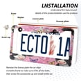 thumbnail image 5 of 2-Pack Aluminum License Plate Frame with 2 Holes for GM License Plate Cover with Free Screws Cute Baby Cows with Flowers, 5 of 8
