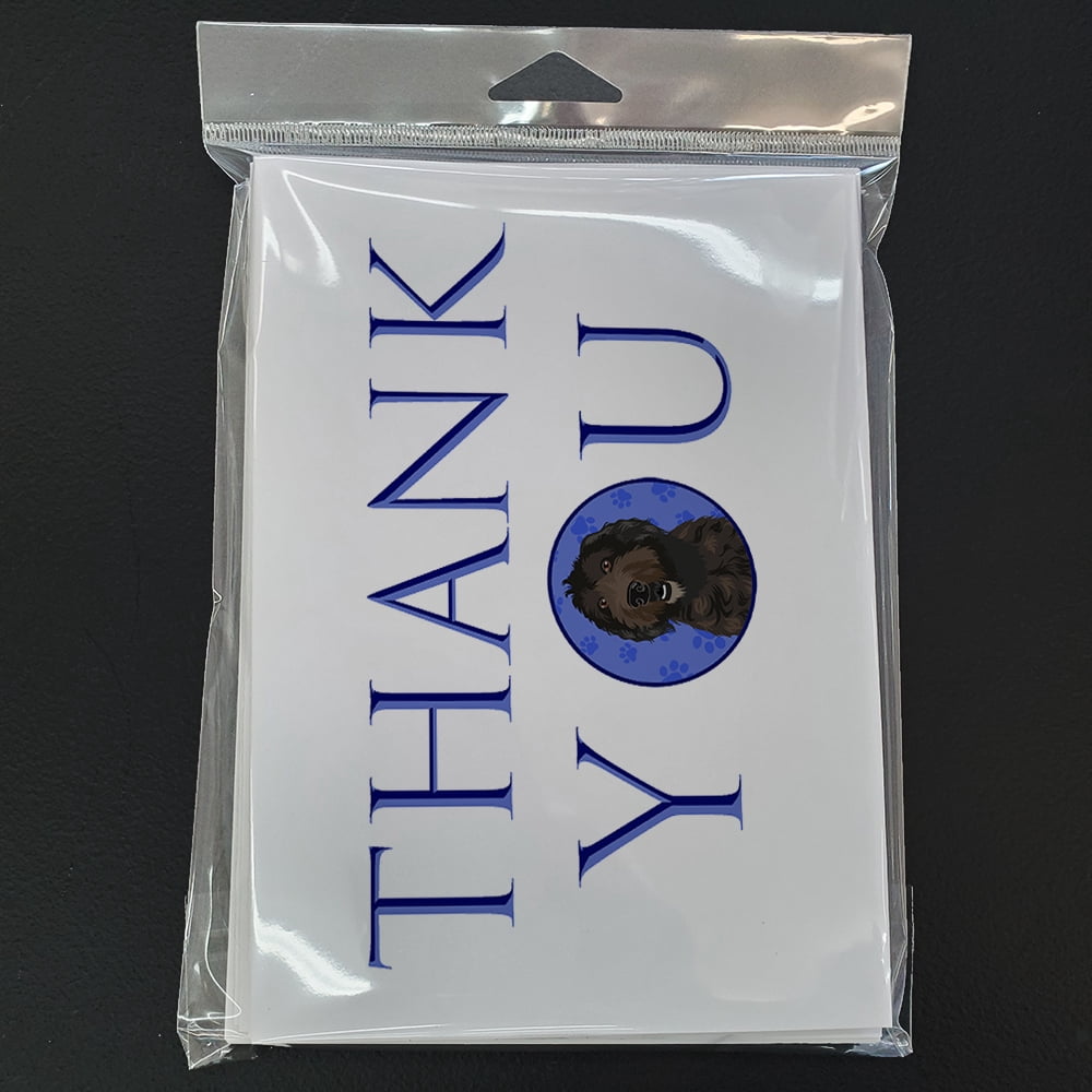 Doodle Chocolate #1 Thank You Greeting Cards and Envelopes Pack of 8 7 in x 5 in