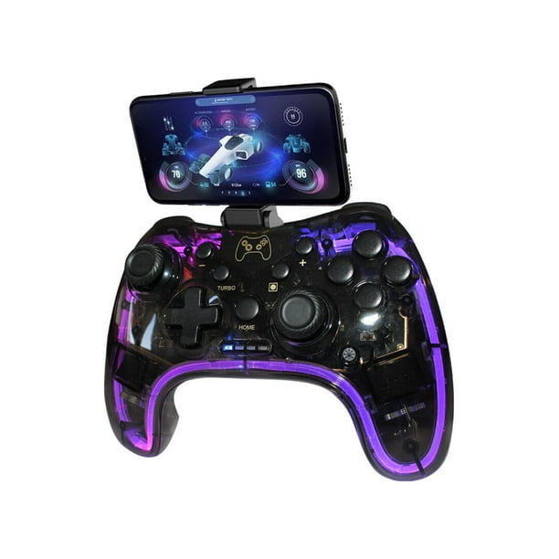 Control Inalámbrico Bluetooth para Celular RGB Compatible Para iOS, PS4, PS3, N-Switch y Windows
