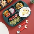 thumbnail image 4 of Ywbawe Plastic Christmas Dinner Dish Set, Fall-Proof Fast Food Dinner Plate with Bowl, Cup, Spoon, and Fork, 5-Piece Set, 4 of 6