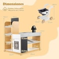 thumbnail image 3 of Costway Juego de Tienda de Comestibles para Jugar de Madera Puesto de Mercado para Niños con Carrito de Compras 2 Pizarras y Caja Registradora, 3 of 9