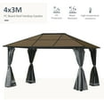 thumbnail image 4 of Outsunny Pavillon de Terrasse 10 Pieds x 13 Pieds Tente de Fête Chapiteau Abri Extérieur, Gris, 4 of 10